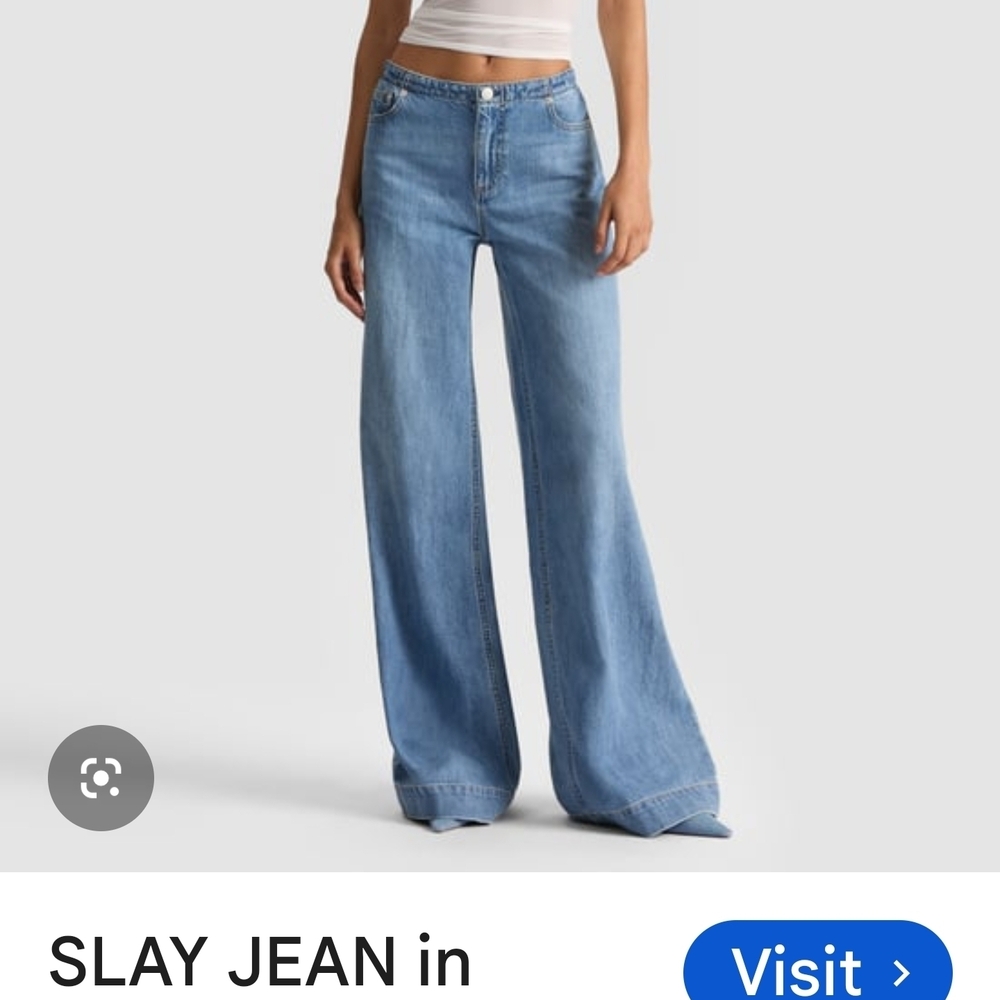 Alice + Olivia Light Blue Flare Jeans